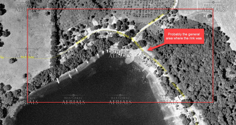 North Lake Roller Rink - 1960 Aerial (newer photo)